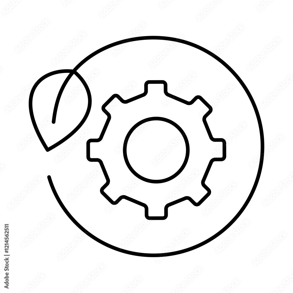Ecology and Nature Green Icon. Concept of Green Technology, Climate Change, Environmental Sustainability Symbol in Minimal Style. Editable Stroke Vector Illustration Line Icon Ecology and Nature Green Icon. Concept of Green Technology, Climate Change, Environmental Sustainability Symbol in Minimal Style. Editable Stroke Vector Illustration Line Icon