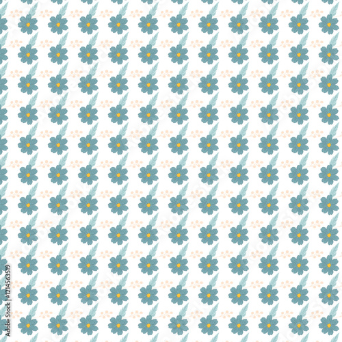 Seamless pattern of small blue flowers, suitable for background needs