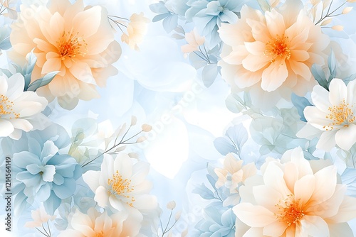 Floral design blooms in nature background soft environment artistic viewpoint