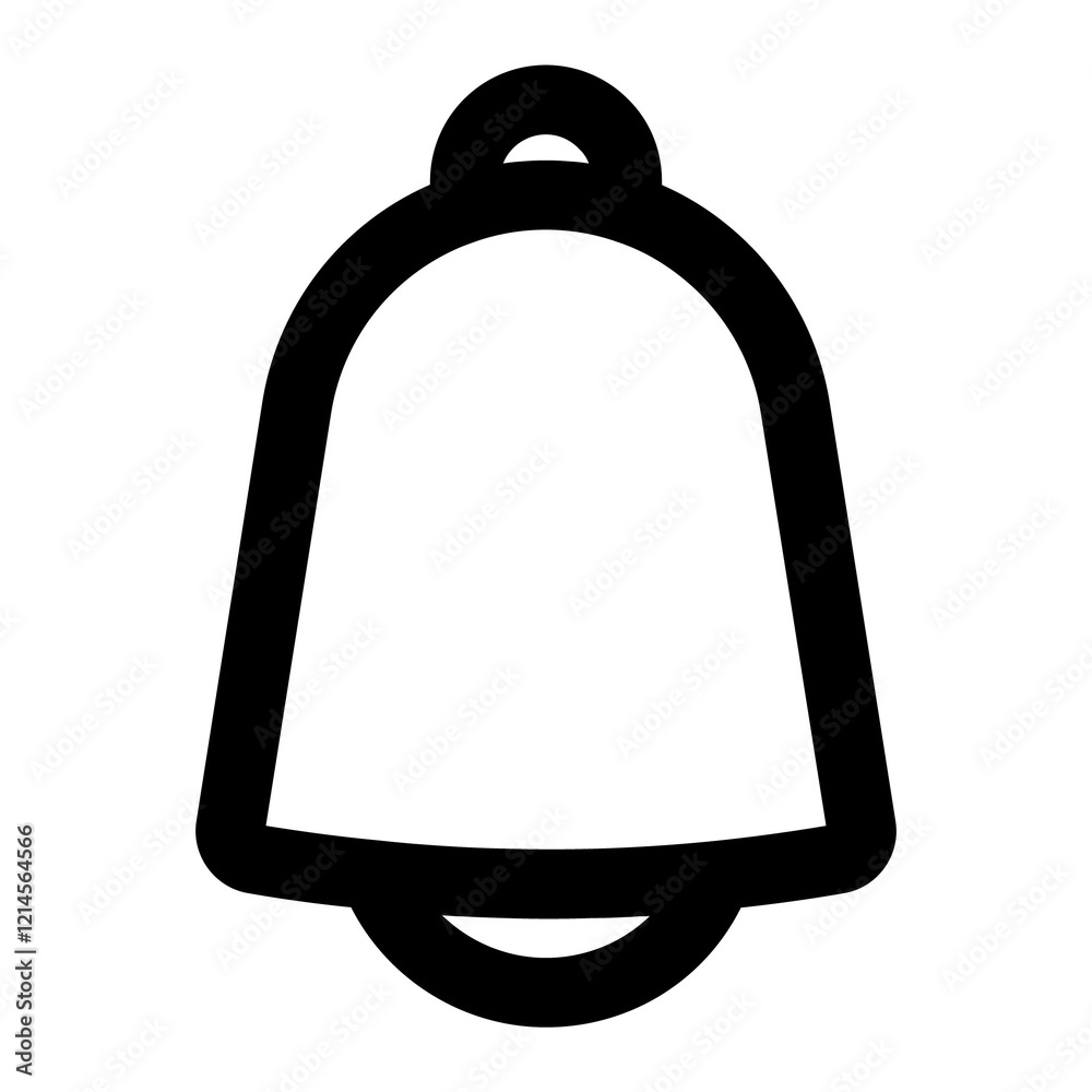 Bell icon black with outline style Bell icon black with outline style
