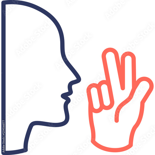 Non Verbal line color icon