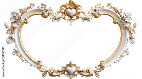 Valentine's day qpid love in a louis frame heart-shaped elegant design romantic atmosphere