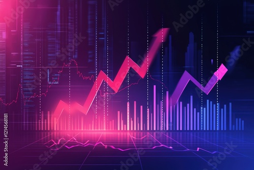 Business graphs and charts icons. Business infographics icons. Statistic and data, charts diagrams, money, down or up arrow, economy reduction. Financial chart. Vector illustration.