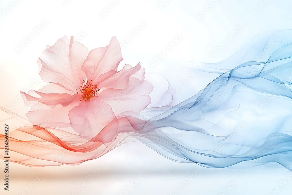 Obraz premium Floral motion art with nature background dynamic colors modern environment artistic viewpoint