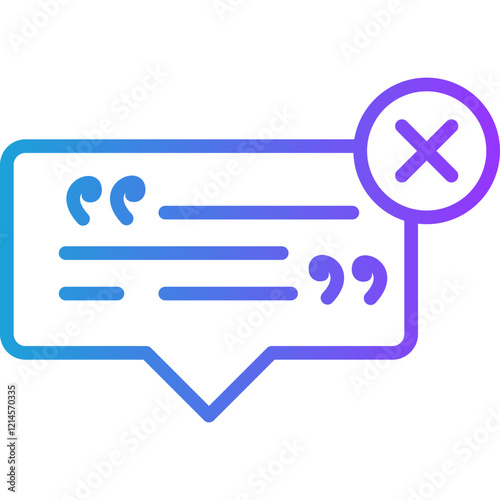 Phrases line gradient icon