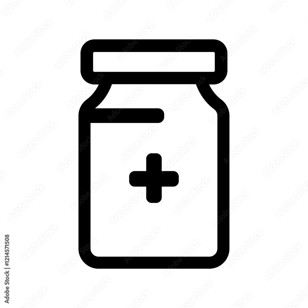 medicine bottle icon black with outline style medicine bottle icon black with outline style