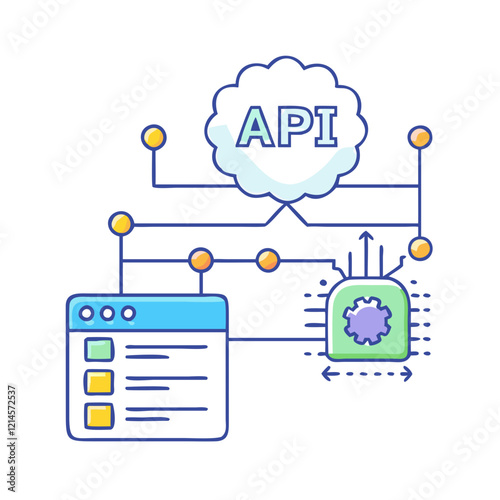 api gateway icon, api gateway vector illustration-simple illustration of api gateway, perfect for api gateway logos and icons