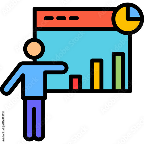 Interpretation lineal color icon