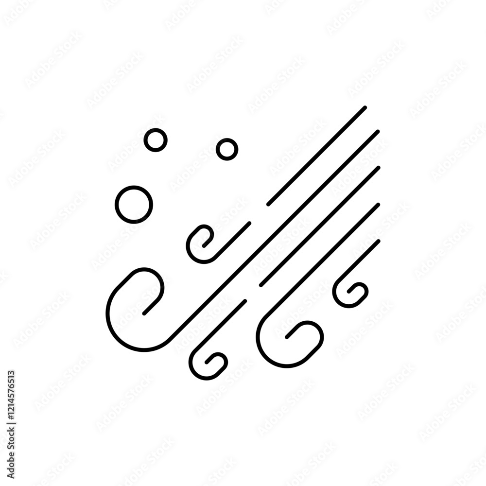Naklejka premium Outline Wind icon