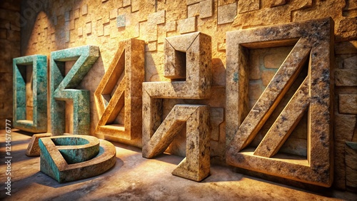 3D Greek Alphabet: A Documentary Photography Study of Sculptural Letters photo