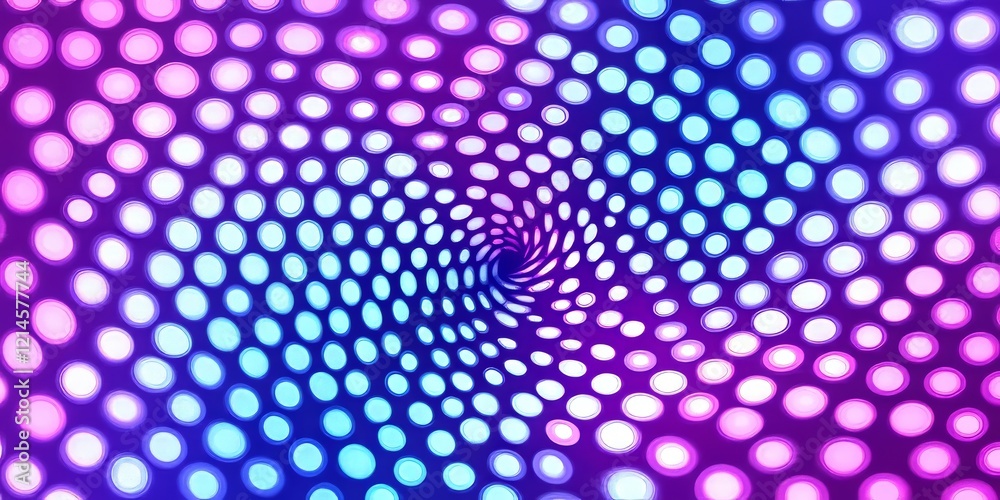 Obraz premium Abstract Digital Background with Blue and Purple Spiral Dots