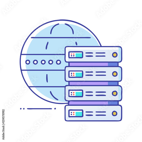 dns server icon, dns server vector illustration-simple illustration of dns server, perfect for dns server logos and icons