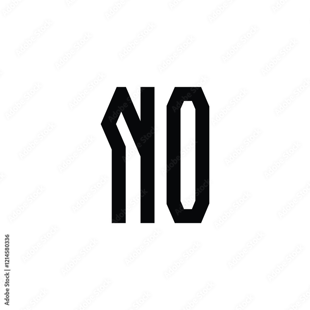 NO monogram logo design letter text name symbol monochrome logotype alphabet character simple logo NO monogram logo design letter text name symbol monochrome logotype alphabet character simple logo