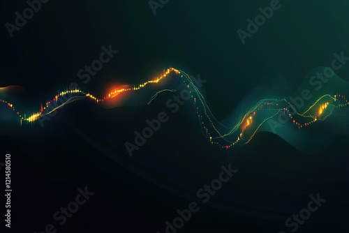 Business candle stick graph chart of stock market investment trading on dark background design. Bullish point, Trend of graph. Vector illustration