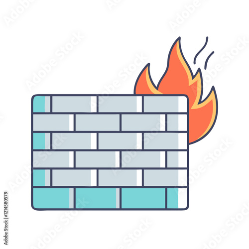 firewall icon, firewall vector illustration-simple illustration of firewall, perfect for firewall logos and icons