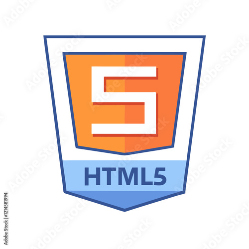 html5 icon, html5 vector illustration-simple illustration of html5, perfect for html5 logos and icons