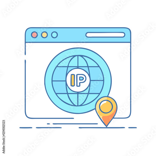 ip address icon, ip address vector illustration-simple illustration of ip address, perfect for ip address logos and icons