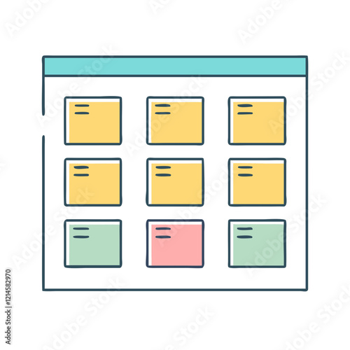 kanban board icon, kanban board vector illustration-simple illustration of kanban board, perfect for kanban board logos and icons