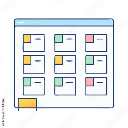 kanban board icon, kanban board vector illustration-simple illustration of kanban board, perfect for kanban board logos and icons