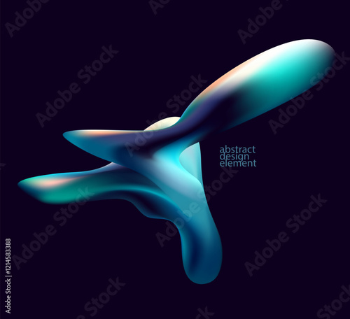 Abstract background of fluid iridescent bubbles. Elegant dark wallpaper.