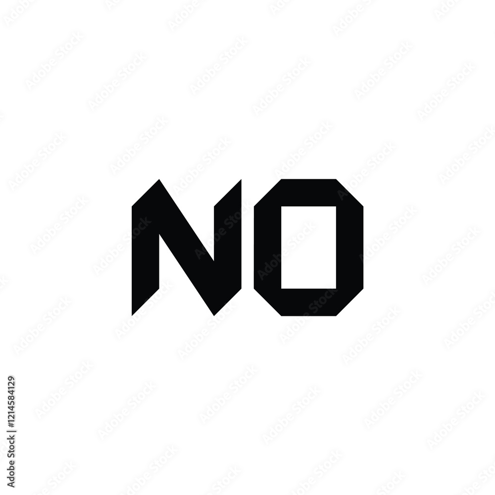 NO monogram logo design letter text name symbol monochrome logotype alphabet character simple logo NO monogram logo design letter text name symbol monochrome logotype alphabet character simple logo