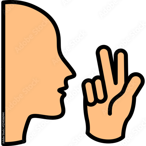 Non Verbal lineal color icon