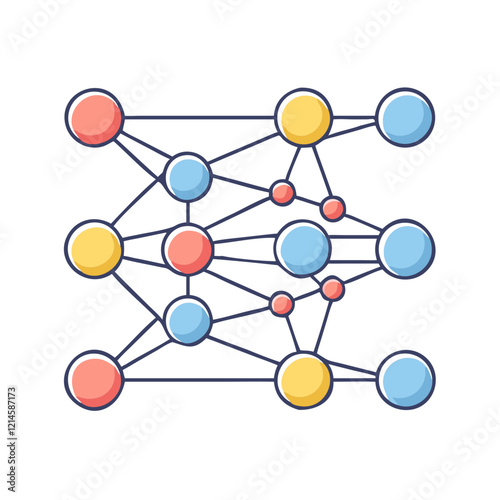 neural network icon, neural network vector illustration-simple illustration of neural network, perfect for neural network logos and icons