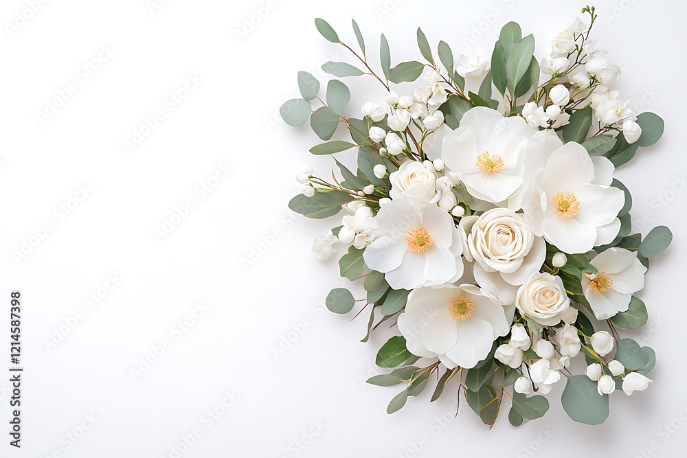 Fototapeta Nature-inspired floral arrangement elegant close-up view of plants in an artistic setting