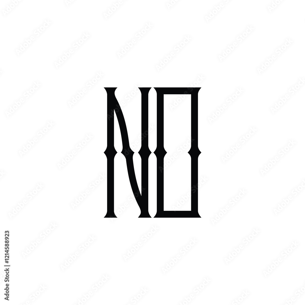 NO monogram logo design letter text name symbol monochrome logotype alphabet character simple logo NO monogram logo design letter text name symbol monochrome logotype alphabet character simple logo