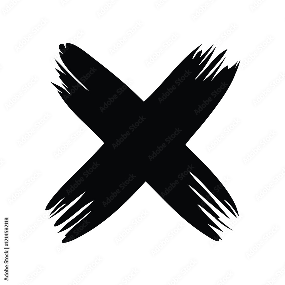 Obraz premium Black Grunge Brush Strok