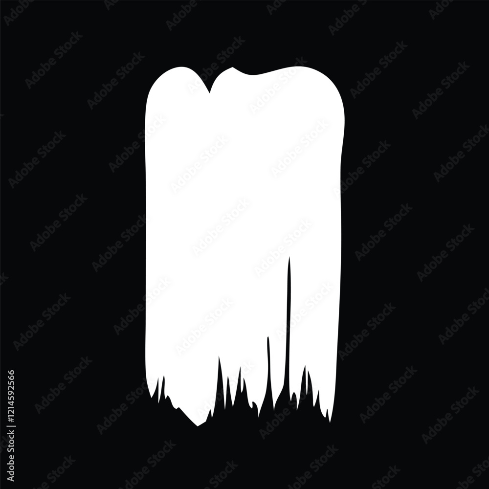 White Brush Stroke on Black Background White Brush Stroke on Black Background
