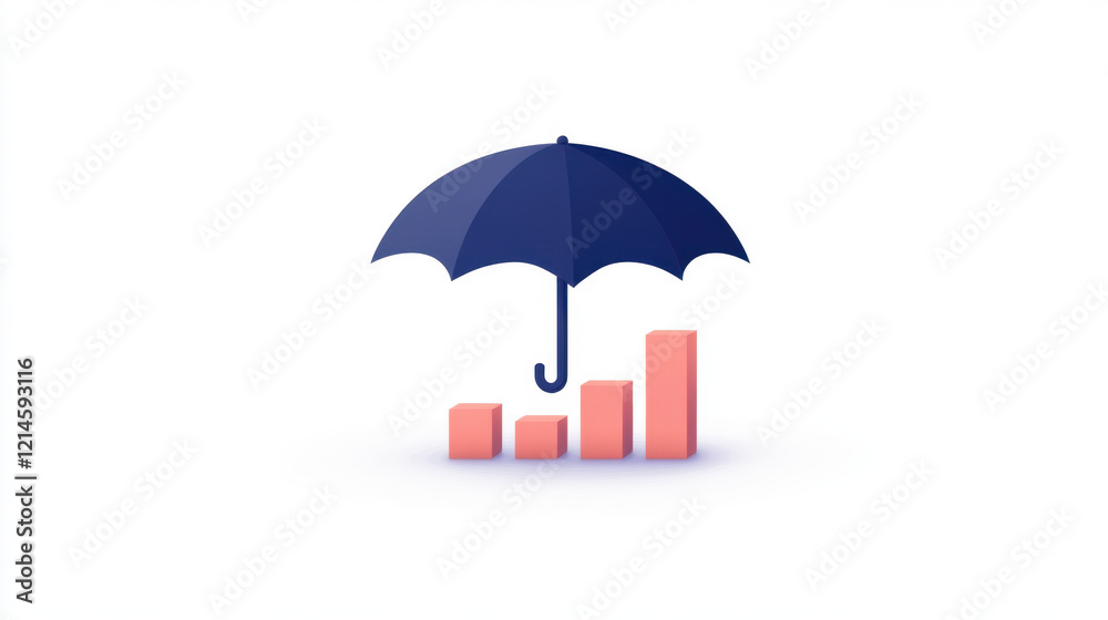 A stylized umbrella above rising bar graphs, symbolizing protection and growth in financial or data contexts. A stylized umbrella above rising bar graphs, symbolizing protection and growth in financial or data contexts.