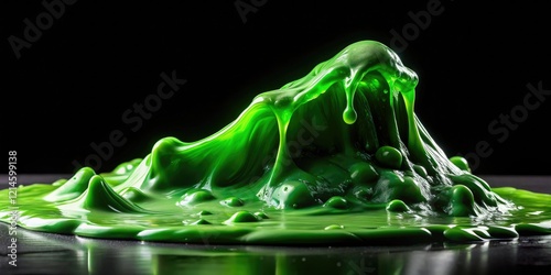 Black background with thick, chunky slime, dirt, texture, gross photo