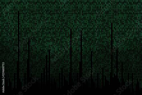 Digital green matrix background. Matrix binary code