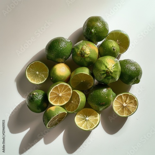 Fresh Green Limes – Vibrant Citrus Stock Images for Food and Nature Projects photo