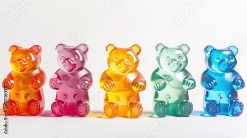 Colorful Gummy Bears – High-Quality Stock Images for Candy and Fun Projects photo