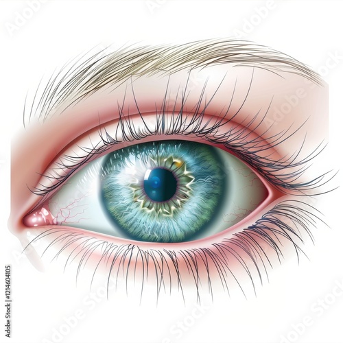 Detailed Human Eye Close-Up – High-Quality Stock Image for Beauty and Health Projects photo