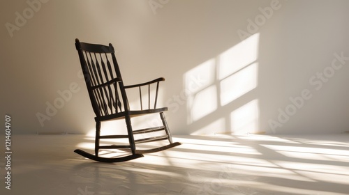 Vintage Rocking Chair in Soft Light – High-Quality Stock Image for Home Decor and Lifestyle Projects

 photo