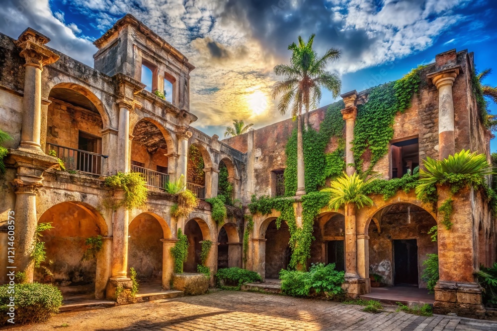 Fototapeta premium Santo Domingo Alcazar Colonial Palace Ruins Urban Exploration Photography