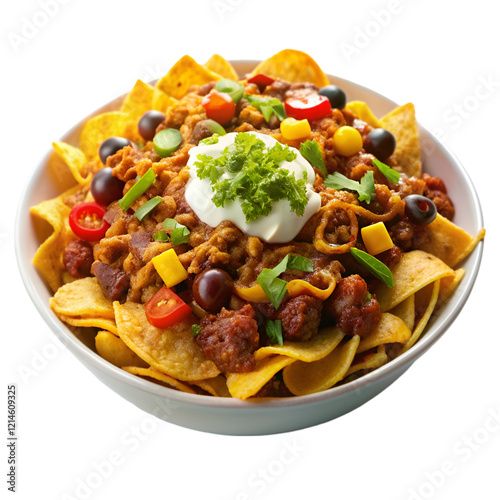 Frito pie isolated on transparent background