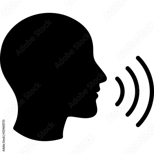 Speaking mixed icon