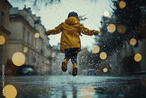 child in the rain