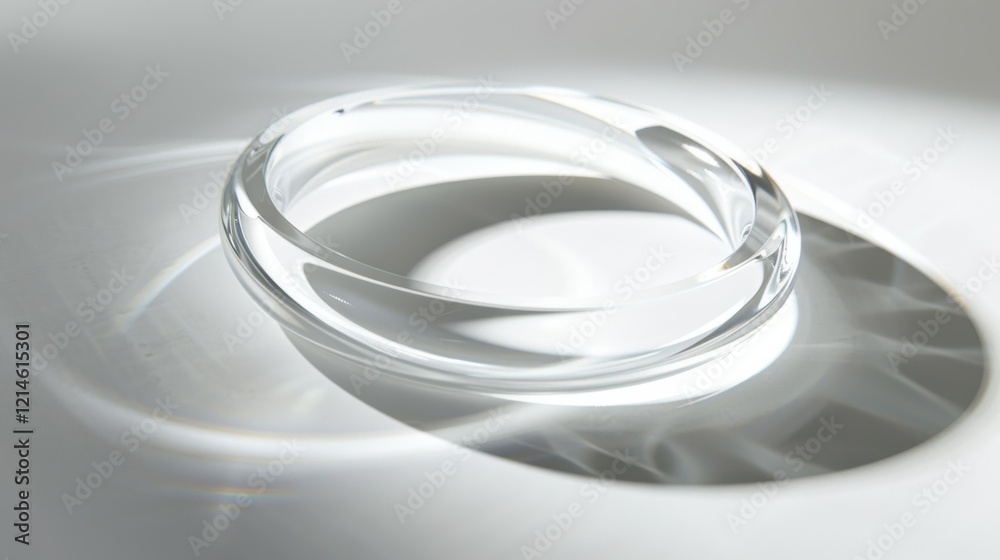 Abstract Glass and Circular Object with Creative Lighting Abstract Glass and Circular Object with Creative Lighting