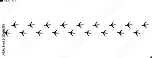 Hen paw print silhouette. Chicken paw print. Bird vector