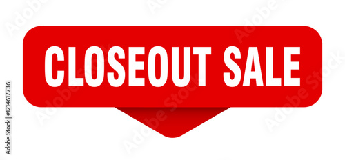 closeout sale sticker. closeout sale sign on transparent background