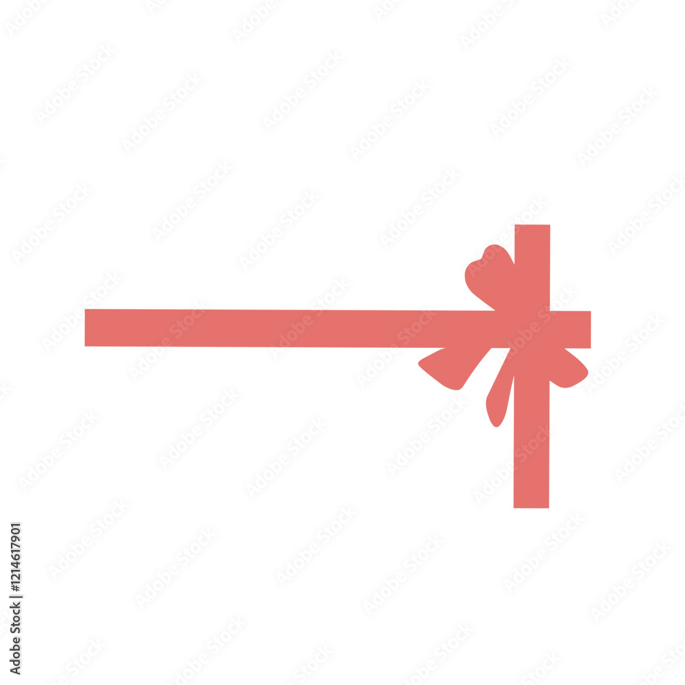 Obraz premium red bow ribbon vector 