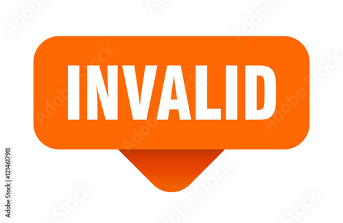 invalid sticker. invalid sign on transparent background