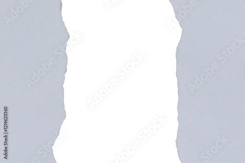 Torn white paper with shadow. Isolated