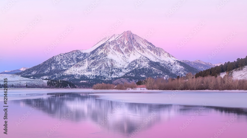 Pastel Dawn: Snow-Covered Mountain Peaks Embracing Hopeful Beginnings in Cinematic Splendor Pastel Dawn: Snow-Covered Mountain Peaks Embracing Hopeful Beginnings in Cinematic Splendor