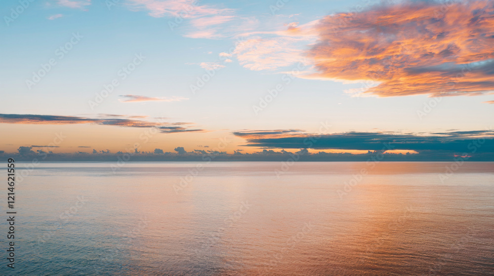 Obraz premium Serene Ocean Waves at Sunset